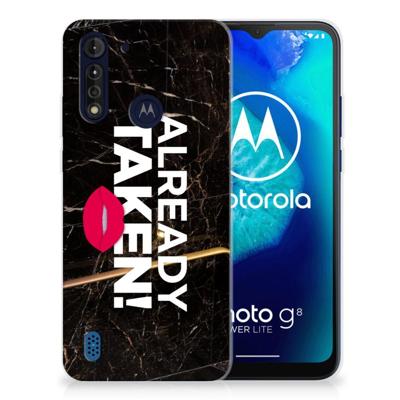 Motorola Moto G8 Power Lite | Siliconen hoesje | met naam Already Taken Black
