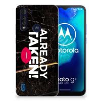 Motorola Moto G8 Power Lite | Siliconen hoesje | met naam Already Taken Black - thumbnail