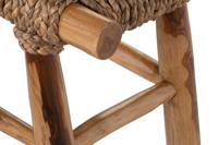 Kruk DKD Home Decor Natuurlijk Lichtbruin Rotan Teakboom Teakhout 90 x 32 x 45 cm - thumbnail