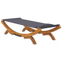 Loungebed 100x188,5x44 cm massief gebogen hout antracietkleurig - thumbnail