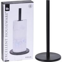 Keukenrolhouder 15x32cm zwart RVS - thumbnail