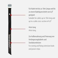 Brennenstuhl 1160670 Stroom Bevestigingsriem voor verlengkabel Zwart - thumbnail