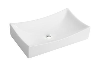 Opzetwastafel Wiesbaden Slide Keramiek 65x39.5cm Zonder Overloop Wit