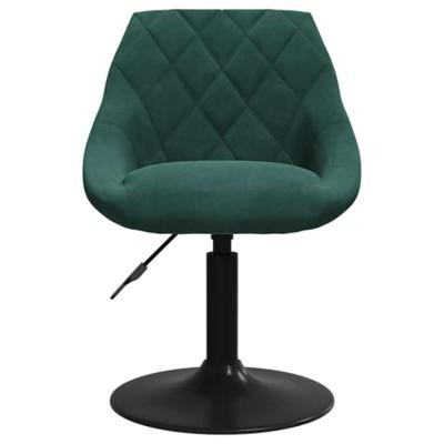Eetkamerstoelen draaibaar 6 st fluweel donkergroen