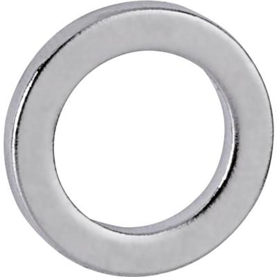 Maul Neodymium magneet MAUL (Ø x h) 12 mm x 1.5 mm Ring Zilver 10 stuk(s) 6168396
