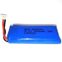 TRC 500mAh 1S 3.7V 25C LiPo accu voor. oa. Hubsan X4 - thumbnail