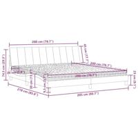 Bed met matras "Hanko" fluweel roze 200x200 cm - thumbnail