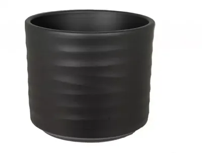 HS Potterie Berlin bloempot keramiek 23x19.5cm antraciet