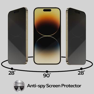 Lunso - iPhone 14 Pro - Privacy Glass - Gehard beschermglas Lunso - iPhone 14 Pro - Privacy Glass - Gehard beschermglas