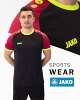 JAKO 4224 Shirt Iconic Km - Zwart/Pink/Fluogeel - L - thumbnail