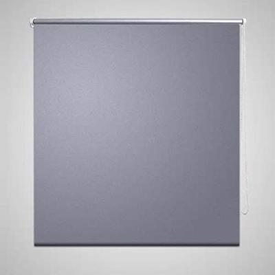 VidaXL Rolgordijn verduisterend 124,4 x 230 cm stofbreedte 120 cm grijs
