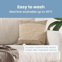 VidaXL Hoofdkussen met kussen 2 pcs wit 40 x 40 cm katoen - thumbnail