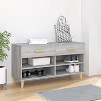 VidaXL Schoenenkast 102x35x55 cm bewerkt hout grijs sonoma eikenkleur - thumbnail