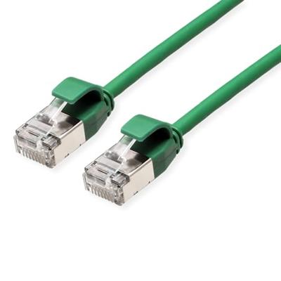 ROLINE F/UTP DataCenter Patchkabel Cat.6A (Class EA), LSOH, extra dun, groen, 0,5 m ROLINE F/UTP DataCenter Patchkabel Cat.6A (Class EA), LSOH, extra dun, groen, 0,5 m
