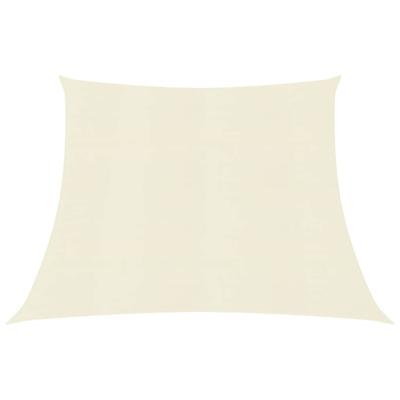 VidaXL Zonnezeil 160 g/m² 4/5x4 m hdpe crèmekleurig