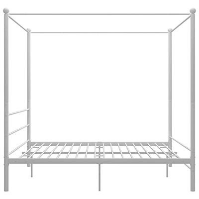 Hemelbedframe metaal wit 180x200 cm