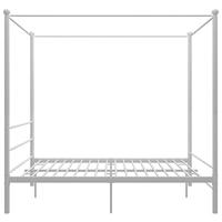 Hemelbedframe metaal wit 180x200 cm - thumbnail