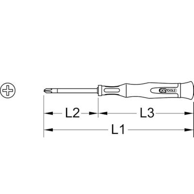 KS Tools 500.7126 5007126 Kruiskop schroevendraaier PH 000 KS Tools 500.7126 5007126 Kruiskop schroevendraaier PH 000