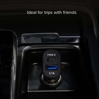 SBS Car Charger 3.1A with Type C and USB - thumbnail