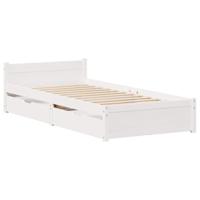 Bedframe zonder matras massief grenenhout wit 90x190 cm - thumbnail