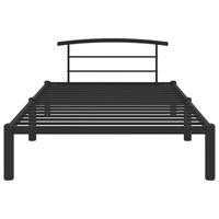 Bedframe metaal zwart 90x200 cm - thumbnail