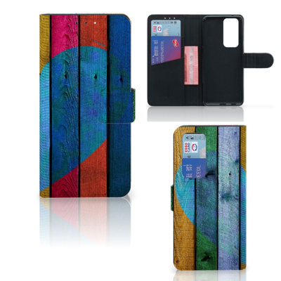 OPPO Find X3 Neo 5G | Book Style Case | Wood Heart - Cadeau voor je Vriend