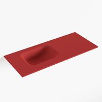 MONDIAZ LEX Fire solid surface inleg wastafel voor toiletmeubel 70cm. Positie wasbak links - thumbnail