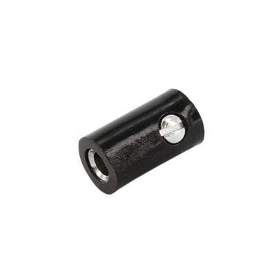 econ connect HOK25SW Miniatuur-rondconnector Koppeling, recht Zwart 1 stuk(s) Bulk
