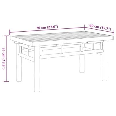 Salontafel 70x40x35 cm bamboe - thumbnail