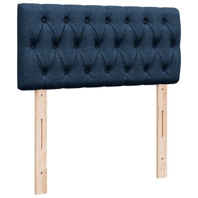 Boxspring met matras stof blauw 90x190 cm - thumbnail