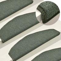 VidaXL Trapmatten 30 st 65x24x4 cm donkergroen halfrond groot - thumbnail