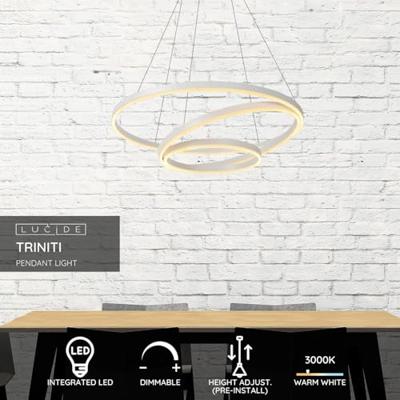Lucide TRINITI - Hanglamp - Ø 80 cm - LED Dimb. - 3000K - Wit
