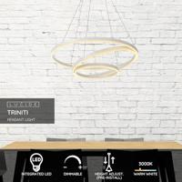 Lucide TRINITI - Hanglamp - Ø 80 cm - LED Dimb. - 3000K - Wit - thumbnail