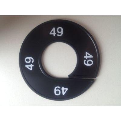 Maatring zwart/wit 49