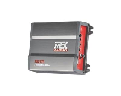 MTX-versterker TX2275 2 x 110 W Rms @ 2O of 1 x 220 W Rms @ 4O Class-AB Filter Actieve variabele ingangen Hoog niveau MTX-versterker TX2275 2 x 110 W Rms @ 2O of 1 x 220 W Rms @ 4O Class-AB Filter Actieve variabele ingangen Hoog niveau