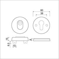 VHB ROZET ROND KT F1 53 820021 - thumbnail