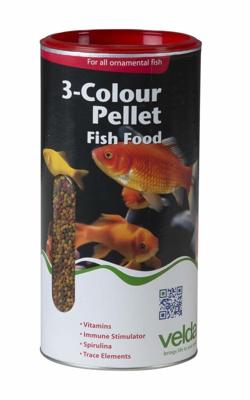 Velda 3-Kleur Pellet Visvoer 880g - Complete Vijvervoeding voor Kleur & Gezondheid