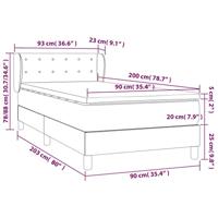 Boxspring met matras fluweel donkergroen 90x200 cm - thumbnail
