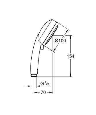 Handdouche Grohe New Tempesta Cosmopolitan Met 2 Straalsoorten Chroom - thumbnail