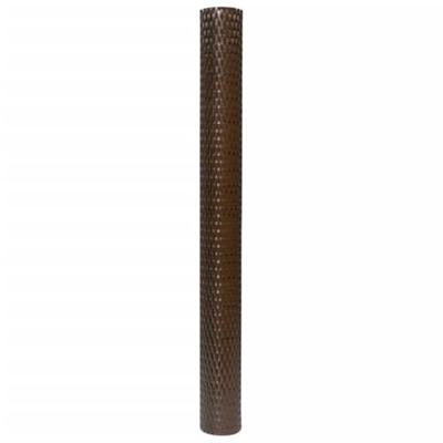 VidaXL Balkonscherm 500x80 cm poly rattan bruin en zwart