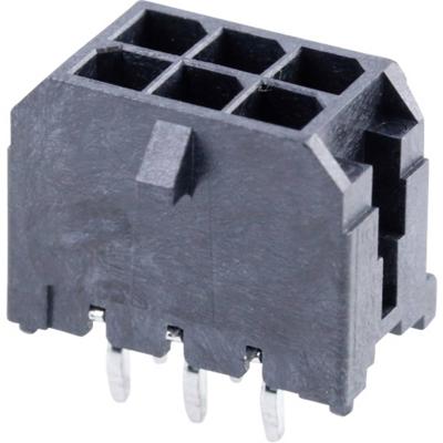 Molex 430450613 Male header, inbouw (standaard) Totaal aantal polen: 6 Rastermaat: 3 mm Inhoud: 1 stuk(s) Tray