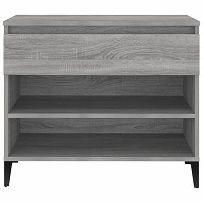 Schoenenkast 70x36x60 cm bewerkt hout sonoma grijs
