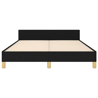 Bedframe zonder matras stof zwart 140x190 cm