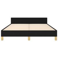 Bedframe zonder matras stof zwart 140x190 cm - thumbnail