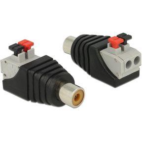 Delock 65565 Cinch Adapter [1x Cinch-koppeling - 1x Bus] Zwart, Grijs, Rood