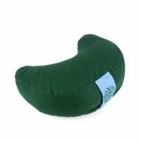 Yogi & Yogini Meditatiekussen Groen Halve Maan Katoen - 4e Chakra - 33 x 13 cm - thumbnail