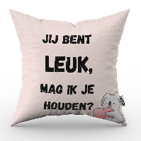 Valentijn kussen Jij bent leuk, mag ik je houden? - Pillow Buddies - thumbnail