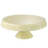 J-Line bord Cake bord - taartplateau - keramiek - lichtgeel - large - thumbnail