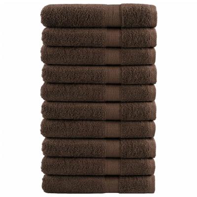 VidaXL Handdoeken solund 10 st 600 g/m² 100x200 cm bruin