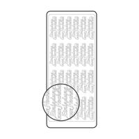 Vaessen Creative • sticker 10x23cm 10pcs zilver "einladung zur hochzeit" - thumbnail